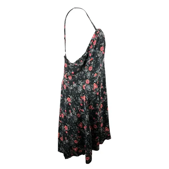 Torrid Mini Challis Sleeveless Dress Black Floral Smock Sundress Plus Size 4 4X - Picture 6 of 10